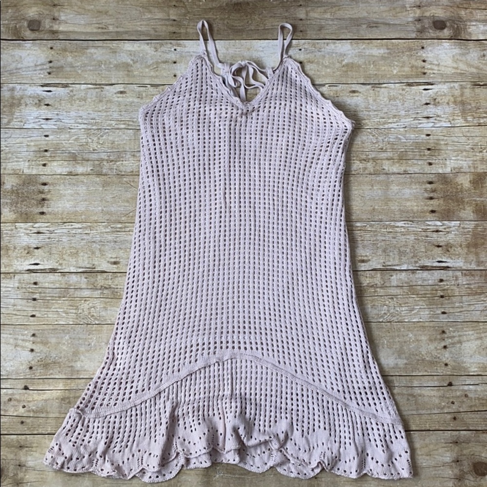 NWOT Staccato Cream Knit Halter Dress Size Large